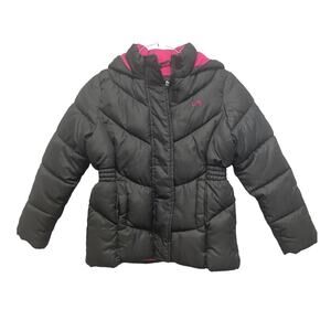 Vertical 9 Girls Small 100% Polyester Lined Full Zip Hooded Puffer Coat